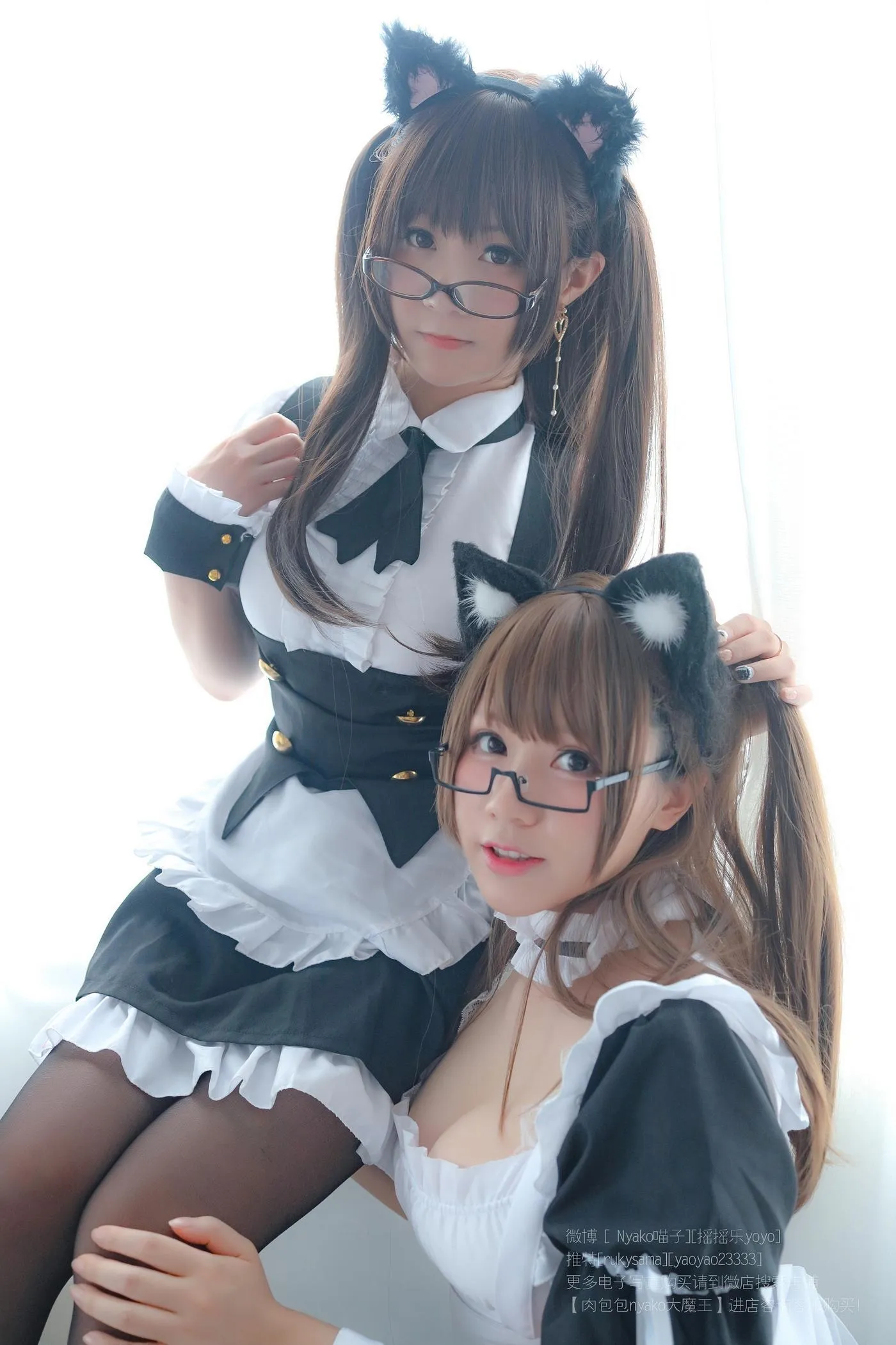 Nyako喵子 – NO.10 摇摇乐 双人女仆 [81P]插图1